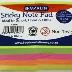 Marlin Sticky Note Pad 38 x 51mm Cube Assorted Marlin Sticky Note Pad 38 x 51mm Cube Assorted
