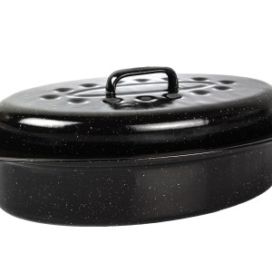 Kaufmann Enamel Coated Oval Pan with Lid – 3.0 Litre Kaufmann Enamel Coated Oval Pan with Lid – 3.0 Litre