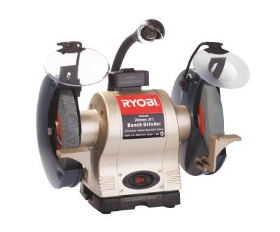 Ryobi – Bench Grinder 375 Watt H/D With Light and Wheel Dresser – 200Mm Ryobi – Bench Grinder 375 Watt H/D With Light and Wheel Dresser – 200Mm