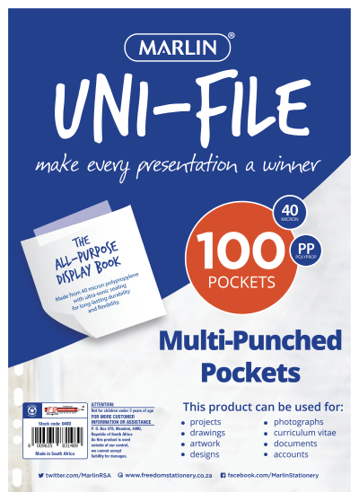 Marlin Multipunch Plastic Pockets – 100’s Marlin Multipunch Plastic Pockets – 100’s