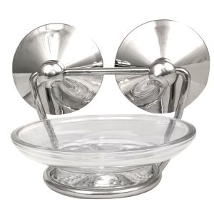 Wildberry – Iron and Glass Soap Dish – Chrome Wildberry – Iron and Glass Soap Dish – Chrome