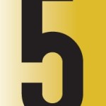 Tower Adhesive Reflective Number Sign – Large 5 Tower Adhesive Reflective Number Sign – Large 5