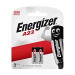 Energizer A23BP2 12v Alkaline A23 Battery Card 2 Energizer A23BP2 12v Alkaline A23 Battery Card 2