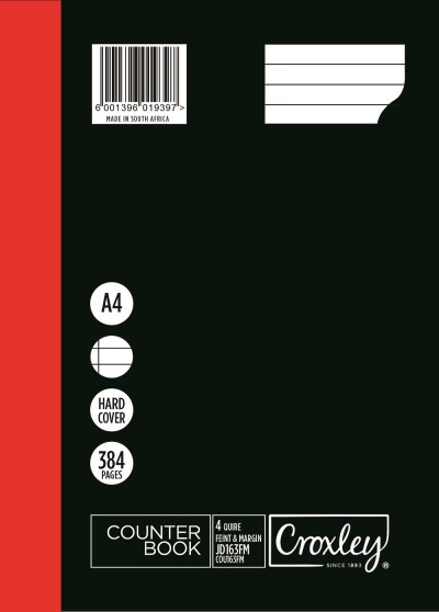 Croxley JD163 4-Quire 384 Page A4 F&M Counter Book (2 Pack) Croxley JD163 4-Quire 384 Page A4 F&M Counter Book (2 Pack)