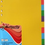 Butterfly A4 File Dividers Bright Board – 10 Tab Butterfly A4 File Dividers Bright Board – 10 Tab