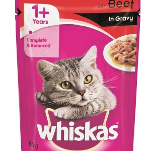 Whiskas – Adult Pouch Beef In Gravy – 0.085kg Whiskas – Adult Pouch Beef In Gravy – 0.085kg