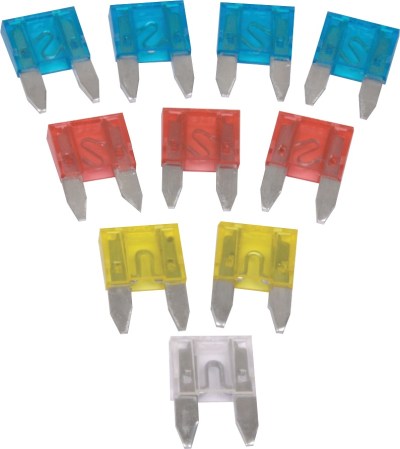 Motoquip – Miniature Blade Fuses – 10 Piece Motoquip – Miniature Blade Fuses – 10 Piece