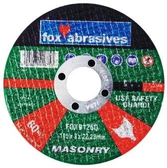 Fox Tools – Abrasive Cutting Disc Masonary – 115 x 3.0mm Fox Tools – Abrasive Cutting Disc Masonary – 115 x 3.0mm