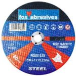 Fox Tools – Abrasive Cutting Disc Steel – 230 x 3.0mm Fox Tools – Abrasive Cutting Disc Steel – 230 x 3.0mm