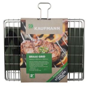 Kaufmann – Braai Grid Adjustable – Stainless Steel Box – Medium Kaufmann – Braai Grid Adjustable – Stainless Steel Box – Medium