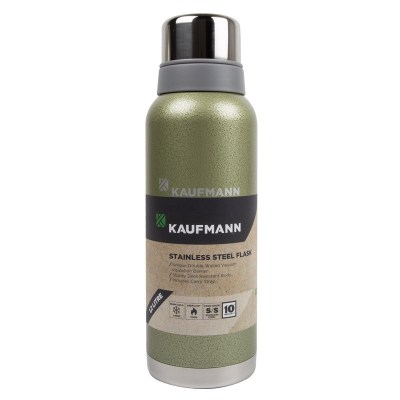 Kaufmann – 1.2 Litre Stainless Steel Flask – Green Kaufmann – 1.2 Litre Stainless Steel Flask – Green