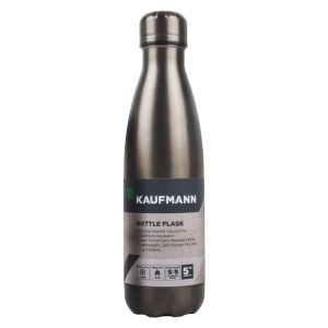 Kaufmann – Stainless Steel Flask Bottle – Grey – 500ml Kaufmann – Stainless Steel Flask Bottle – Grey – 500ml