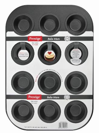 Prestige – 12 Cup Mini Muffin Pan – Black Prestige – 12 Cup Mini Muffin Pan – Black