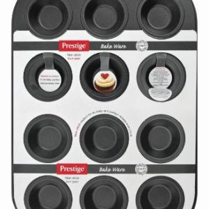 Prestige – 12 Cup Mini Muffin Pan – Black Prestige – 12 Cup Mini Muffin Pan – Black