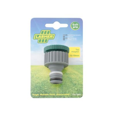 Lasher – Hose Fitting Tap Adaptor 12mm To 19mm Lasher – Hose Fitting Tap Adaptor 12mm To 19mm