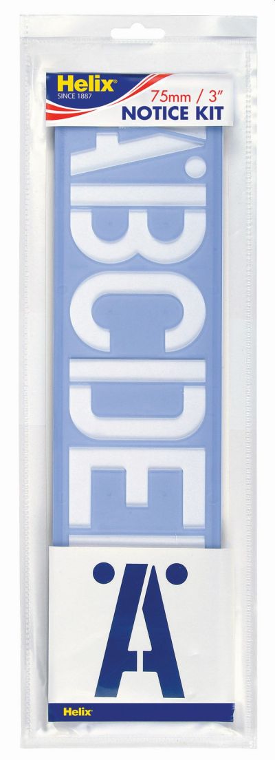 Helix 75mm Notice Stencil Kit – 6 Piece Helix 75mm Notice Stencil Kit – 6 Piece
