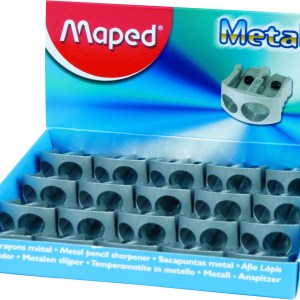 Maped Double Hole Metal Pencil Sharpeners – Box of 20 Maped Double Hole Metal Pencil Sharpeners – Box of 20