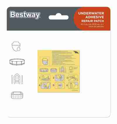 Bestway – Underwater Adhesive Repair Patch – Clear Bestway – Underwater Adhesive Repair Patch – Clear