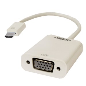 Gizzu HDMI To VGA With Audio Adapter – White Gizzu HDMI To VGA With Audio Adapter – White
