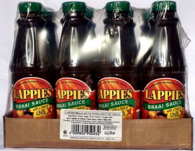 Lappies Braai Sauce – with a Hint of Chilli – (12x750ml) Lappies Braai Sauce – with a Hint of Chilli – (12x750ml)