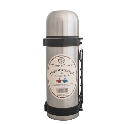Home Classix – Stainless Steel Vacuum Flask With Handle and Strap – 1 Litre Home Classix – Stainless Steel Vacuum Flask With Handle and Strap – 1 Litre