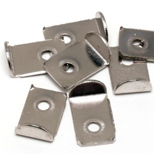 Mirror Clip W/Lip 1 Hole Nickle Plated16mm #106 Mirror Clip W/Lip 1 Hole Nickle Plated16mm #106