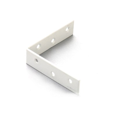 Bracket Corner White On Galv. 25mm x 25mm Bracket Corner White On Galv. 25mm x 25mm
