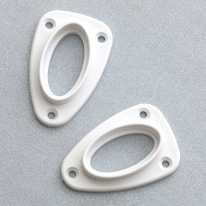 Bracket Pvc White-Oval 19mm Cupb.Tubing Bracket Pvc White-Oval 19mm Cupb.Tubing