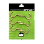 Cup Hook Round Brass Plated 25mm 6/Card Cup Hook Round Brass Plated 25mm 6/Card
