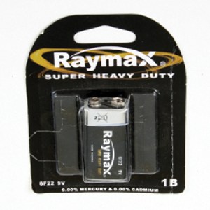 Battery Raymax Super H/D 9V Rect. Card-1 Battery Raymax Super H/D 9V Rect. Card-1
