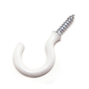 Cup Hook Round Pvc.Coat Wht.20mm 6/Card Cup Hook Round Pvc.Coat Wht.20mm 6/Card