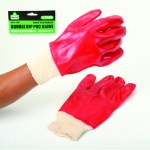 Glove Work Double Dip Red Pvc Knit Wrist Glove Work Double Dip Red Pvc Knit Wrist