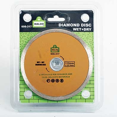 Disc Diamond 115mm Wet+Dry Continuous Rim Gold Waldo Disc Diamond 115mm Wet+Dry Continuous Rim Gold Waldo