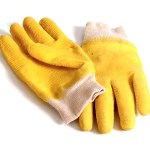 Glove Work Rubberised Yellow Knit Wrist Glove Work Rubberised Yellow Knit Wrist