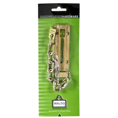Door Chain Safety 100mm Waldo Brassed Door Chain Safety 100mm Waldo Brassed