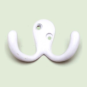 Wardrobe Hook Double White Wardrobe Hook Double White