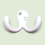 Wardrobe Hook Double White Wardrobe Hook Double White