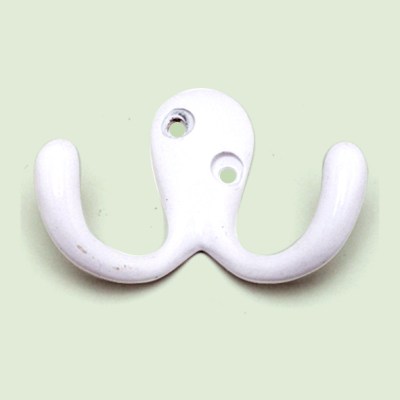 Wardrobe Hook Double White Wardrobe Hook Double White