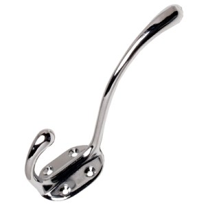 Hat+Coat Hook Chrome Plated -Oval-152mm 4Hole #307 Hat+Coat Hook Chrome Plated -Oval-152mm 4Hole #307