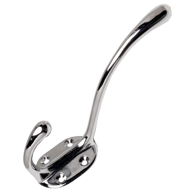 Hat+Coat Hook Chrome Plated -Oval-152mm 4Hole #307 Hat+Coat Hook Chrome Plated -Oval-152mm 4Hole #307