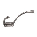 Hat+Coat Hook Satin Chrome Plated -Oval-152mm 4H#307 Hat+Coat Hook Satin Chrome Plated -Oval-152mm 4H#307
