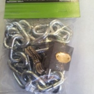 Chain Gal+Iron Padlock 38mm – 6mmx600mm Chain Gal+Iron Padlock 38mm – 6mmx600mm