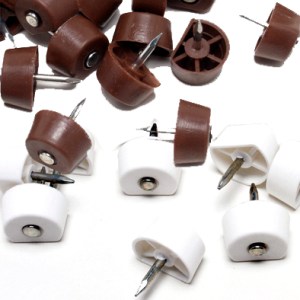 Shelf Supports With Nail – White (100) Shelf Supports With Nail – White (100)