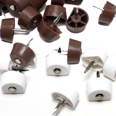 Shelf Supports With Nail – White (100) Shelf Supports With Nail – White (100)