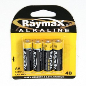 Battery Raymax Alkaline AA Card-4 Battery Raymax Alkaline AA Card-4