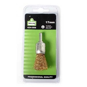 Wire Brush-End 12mm x 6mm Brass Coated Wire Brush-End 12mm x 6mm Brass Coated