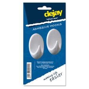 Hook Oval Adhesive 3/Card #A132 Dejay Hook Oval Adhesive 3/Card #A132 Dejay