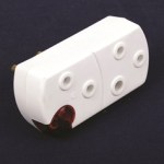Multiplug Adaptor Horiz. Wht. 2X16 Amp Multiplug Adaptor Horiz. Wht. 2X16 Amp