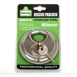 Padlock Discus Waldo 70mm Stainless Steel Blst Padlock Discus Waldo 70mm Stainless Steel Blst