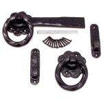 Gate Latch Gothic Spiral Ring Black Jap. Gate Latch Gothic Spiral Ring Black Jap.